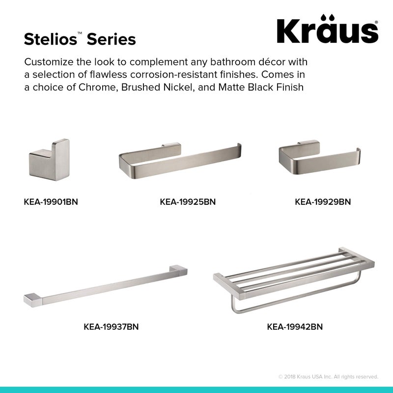 KRAUS Stelios Bathroom Toilet Paper Holder, Brushed Nickel Finish, KEA-19929BN - Image 4